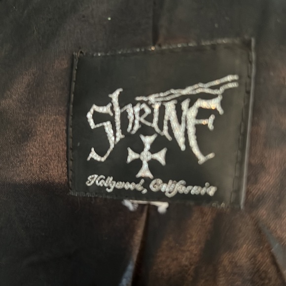 Vintage Shrine of Hollywood crop band military style red crop fitted jacket S M - Picture 10 of 10